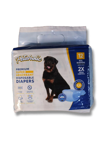 Petaholic Disposable Pet Diapers for Dog Wraps Super Absorbent Soft Diapers for Dogs (XXL) Petaholic