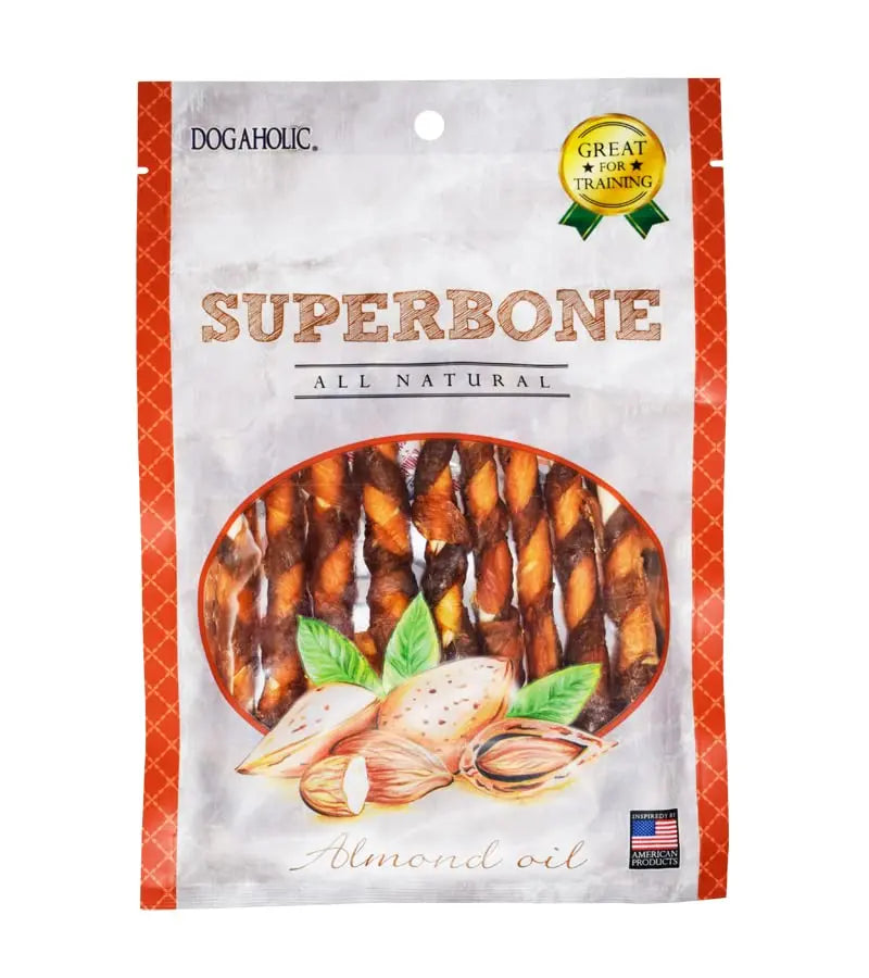Petaholic SUPERBONE Chicken Stick Dog Treat with Almond Oil Flavour (Pack of 3). Sold by DogsNCats,All Life Stages Petaholic