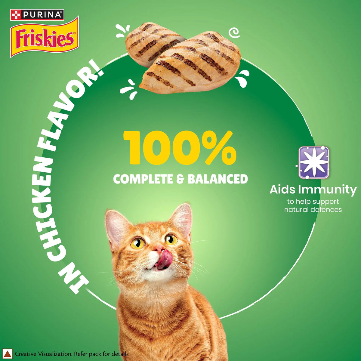 Purina Friskies Chicken Gravy-Licious, for Adult Cats, Pack of 12 (70gx12) PURINA