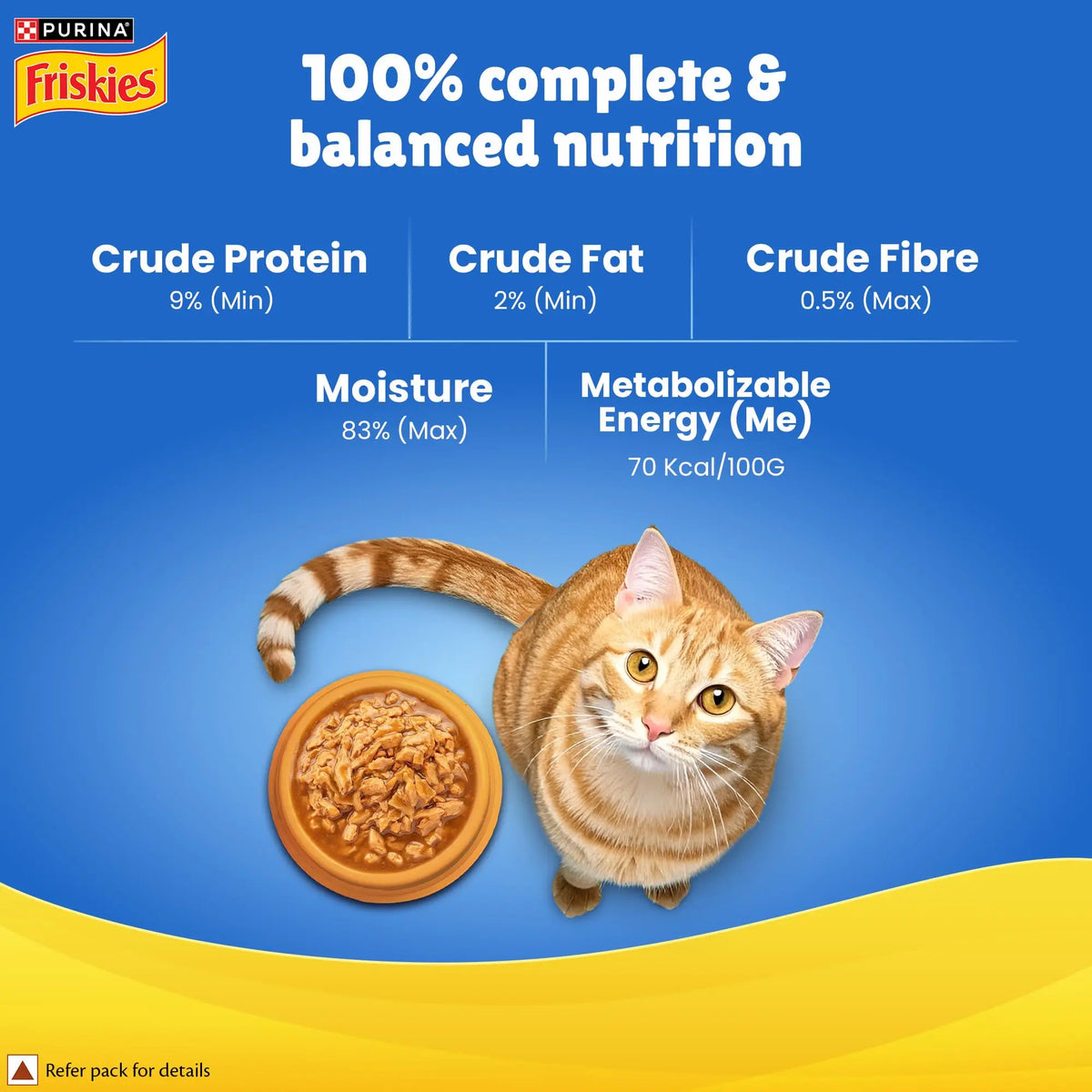 Purina Friskies Gravy-Licious Cat Food in Ocean Fish Flavour, Wet Cat Food, Balanced Nutrition, Pack of 12, (70g x 12), 840g PURINA