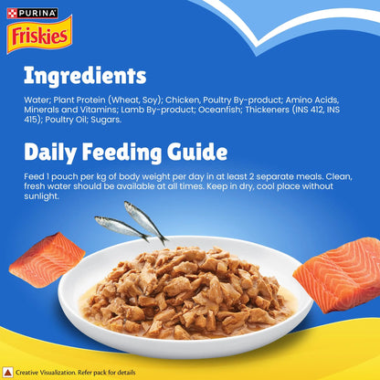 Purina Friskies Gravy-Licious Cat Food in Ocean Fish Flavour, Wet Cat Food, Balanced Nutrition, Pack of 12, (70g x 12), 840g PURINA