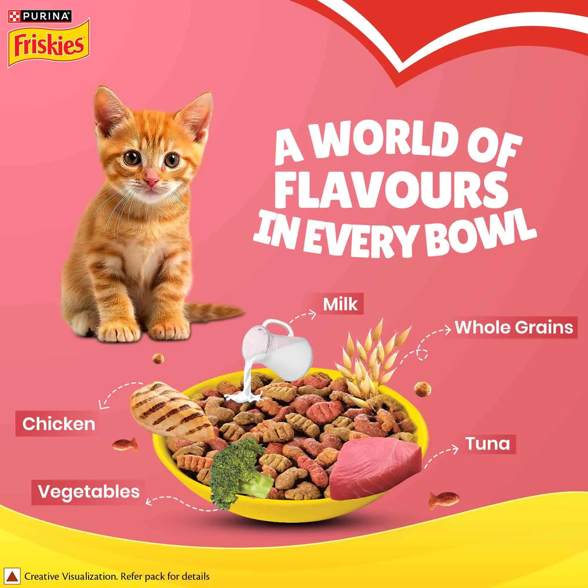 Purina Friskies Kitten Discoveries, Dry Food for Kitten, 1kg Pack PURINA