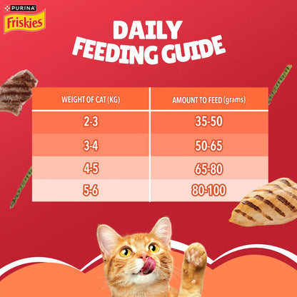 Purina Friskies Meat & Vegetable, Dry Food for Adult Cats, 2.5kg Pack PURINA