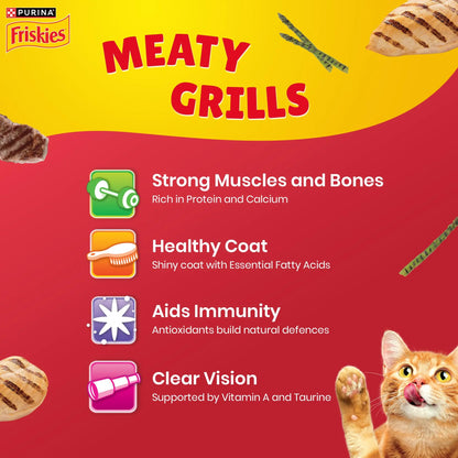 Purina Friskies Meat & Vegetable, Dry Food for Adult Cats, 2.5kg Pack PURINA