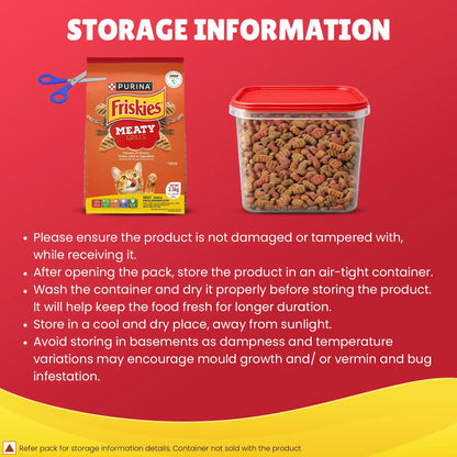 Purina Friskies Meat & Vegetable, Dry Food for Adult Cats, 2.5kg Pack PURINA