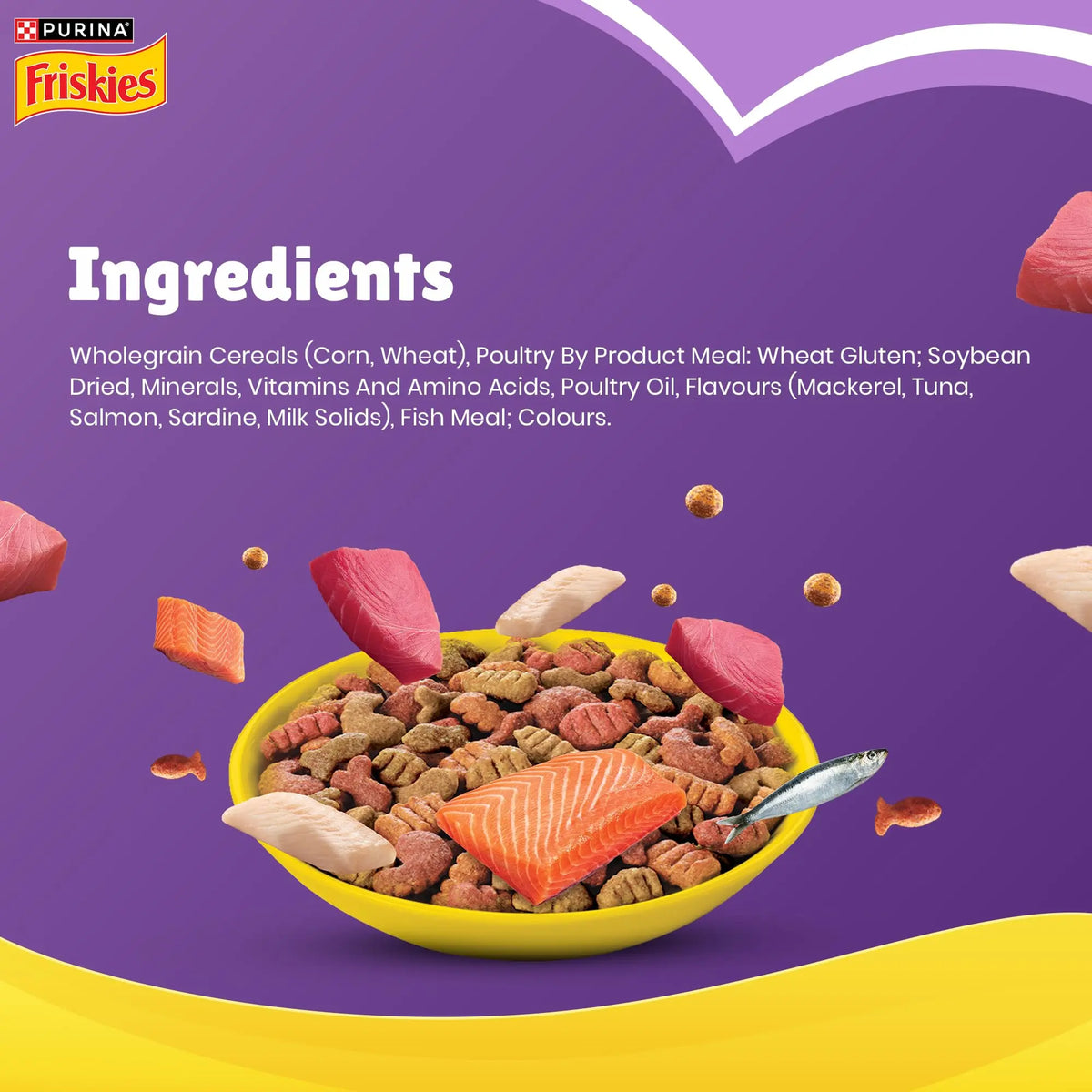 Purina Friskies Surfin' Favourites, Dry Food for Adult Cats, 1kg Pack PURINA