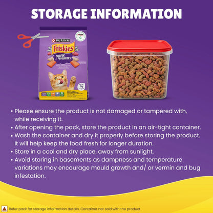 Purina Friskies Surfin' Favourites, Dry Food for Adult Cats, 1kg Pack PURINA