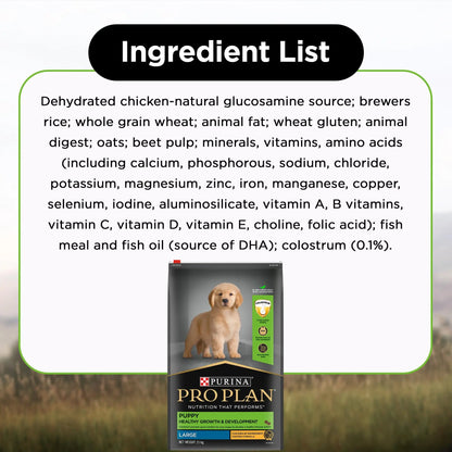 Purina PRO Plan Puppy Food for Large Sized dogs-15 Kg,Pebbles PURINA