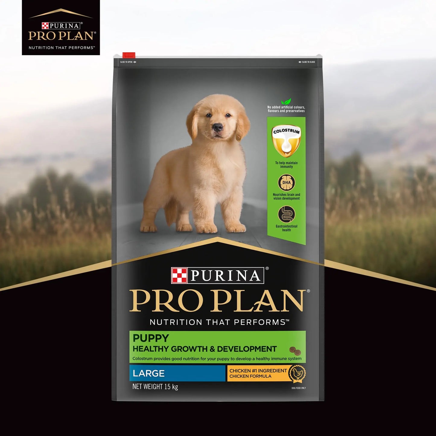 Purina PRO Plan Puppy Food for Large Sized dogs-15 Kg,Pebbles PURINA