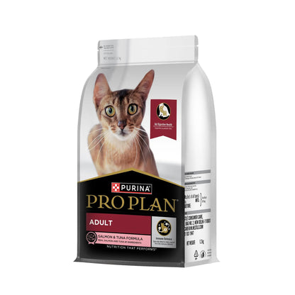 Purina Pro Plan Adult Cat Dry Food with Salmon & Tuna, 1.2kg Pack PURINA