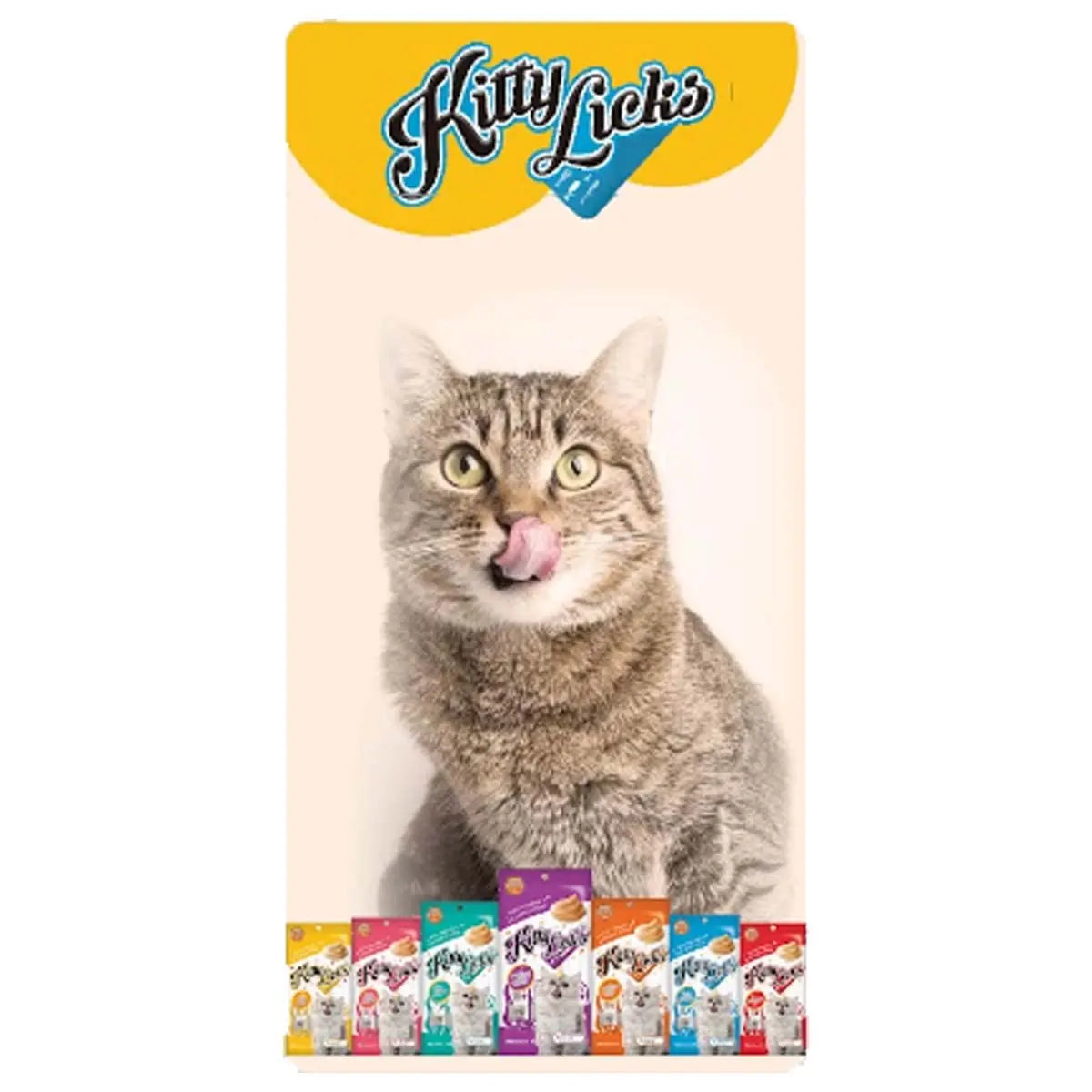 Rena Kitty Licks Cat Treats for Kittens |Rich Creamy Lickable Treat | No Artificial Colours | Improves The Skin and Coat | Rich in Fiber | Chicken Liver | Rena