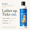 Richpet Anti Tick Flea Shampoo for Dogs and Cats (300ml), Neem Herbal Pet Shampoo for Itching and Skin Care Richpet