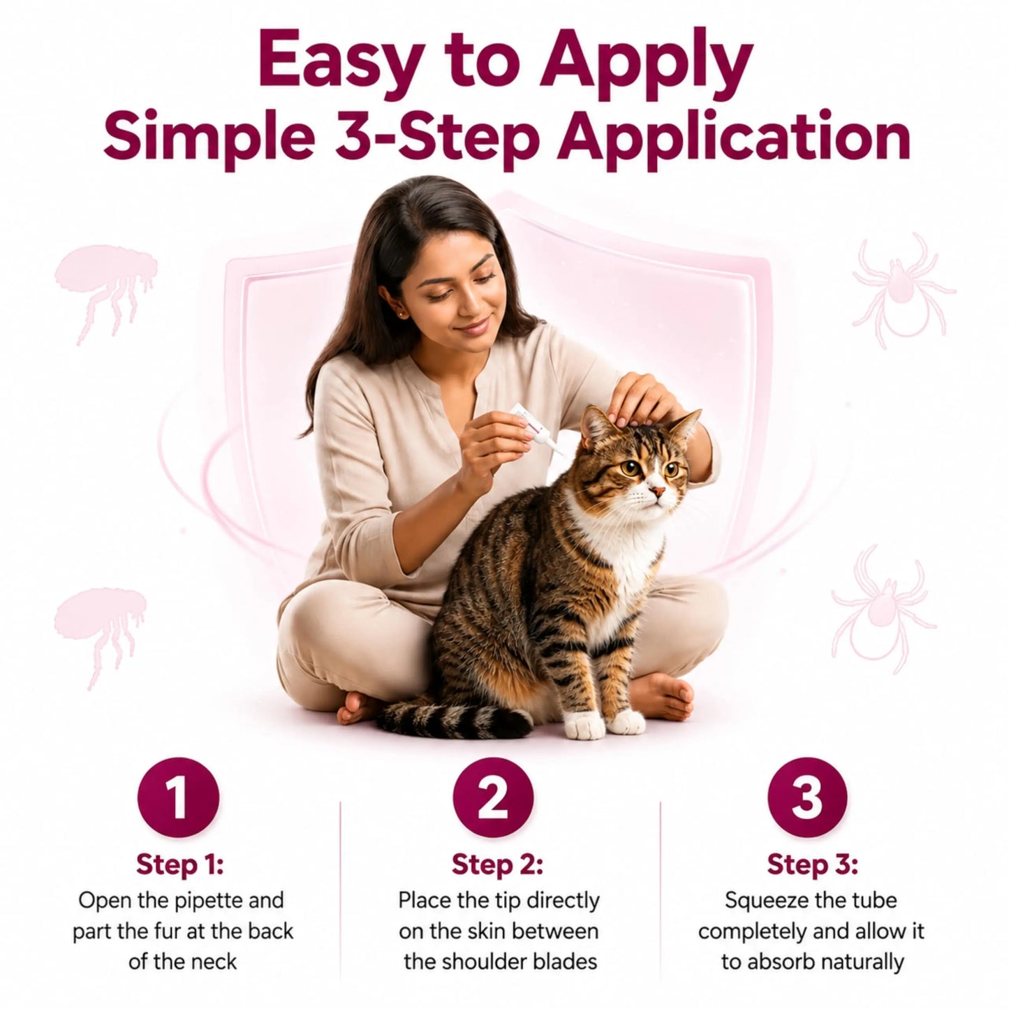 Richpet KittyMec Selamectin 6% Spot On for Cats & Kittens (5 to 7.5 kg) | Advanced Flea, Tick, Ear Mite, Hookworm & Roundworm Protection | Waterproof Formula, (1 Month Supply) Richpet