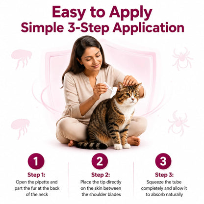 Richpet KittyMec Selamectin 6% Spot On for Cats & Kittens (5 to 7.5 kg) | Advanced Flea, Tick, Ear Mite, Hookworm & Roundworm Protection | Waterproof Formula, (1 Month Supply) Richpet
