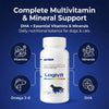 Richpet Logivit Dog Multivitamin Tablets with Chicken Flavour (60-Tablets), Daily Health Supplement for Dogs & Cats with Vitamins, Minerals and Omega 3‑6 Richpet