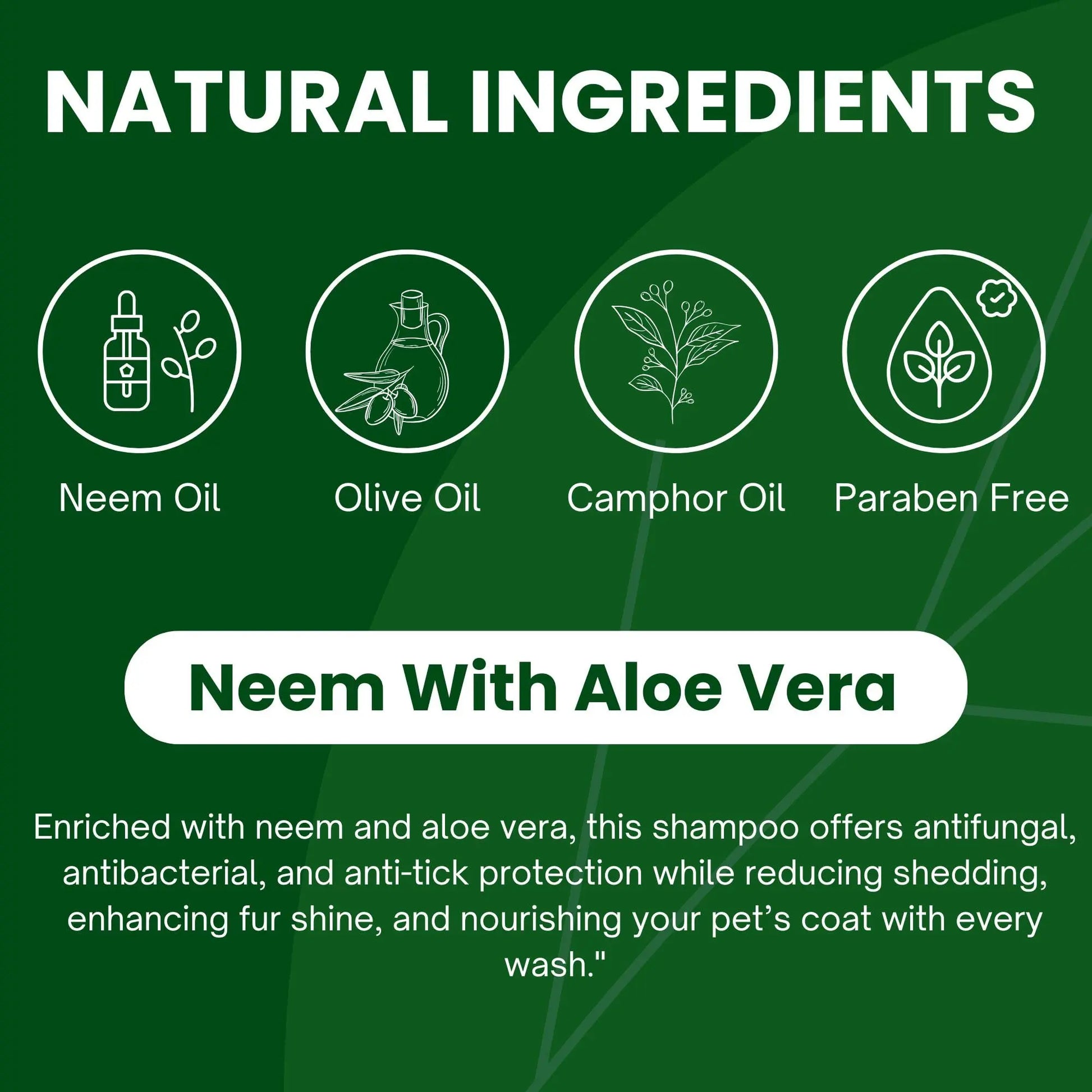 Richpet Neem & Aloe Vera Pet Shampoo for Dogs & Cats, Gentle Cleansing Formula for Healthy Coat, 300ml Richpet