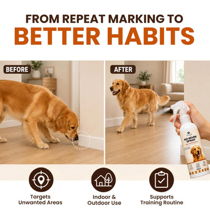 Richpet No-Mark Dog Repellent Spray Outdoors & Indoors – Natural Pee & Poop Deterrent for Dogs, Stops Marking on Gates, Walls & Plants, Citronella Peppermint, 200ml Dog Repellent Richpet