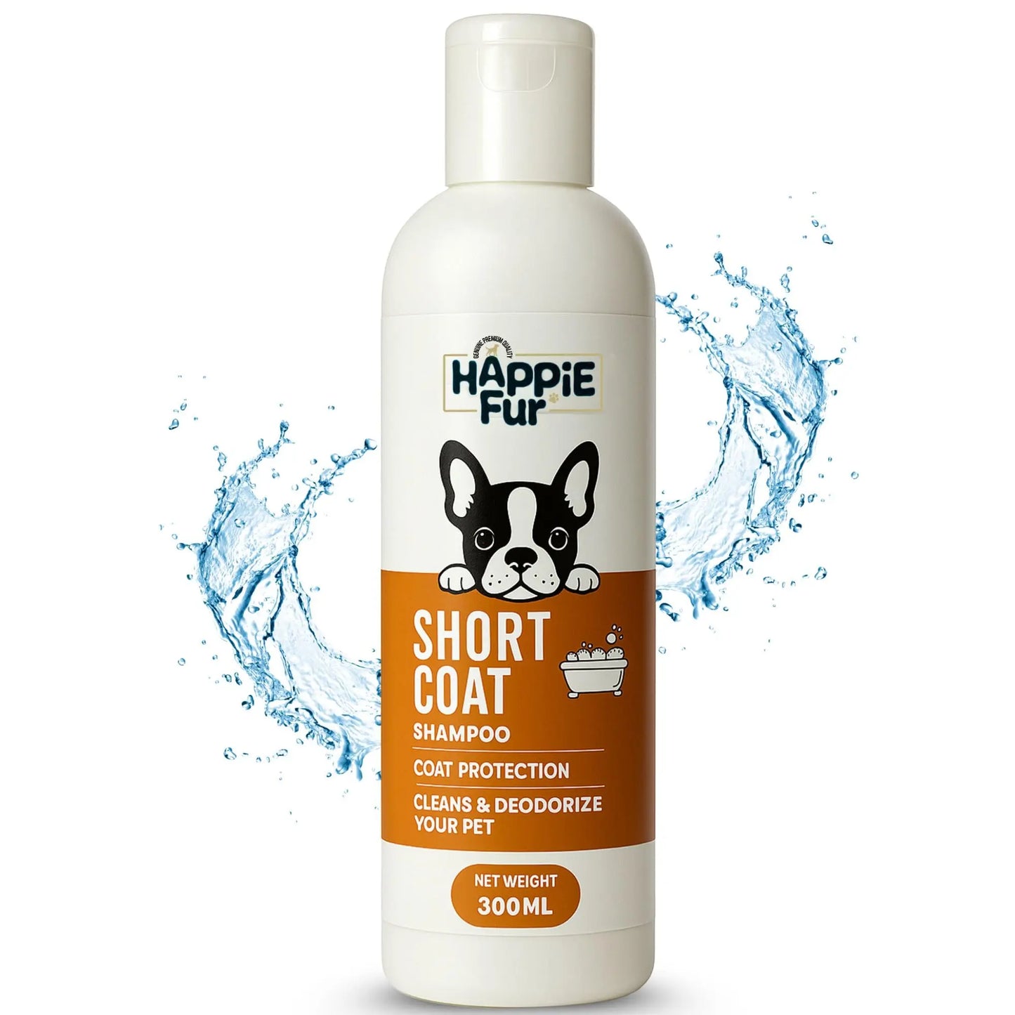Richpet Short Coat Shampoo for Dogs & Cats (300ml) – Gentle Short Coat Dog Shampoo with Inbuilt Conditioner, Nourishing Formula for Soft, Smooth, Silky & Shiny Fur (Shampoo + Scrubber) Richpet
