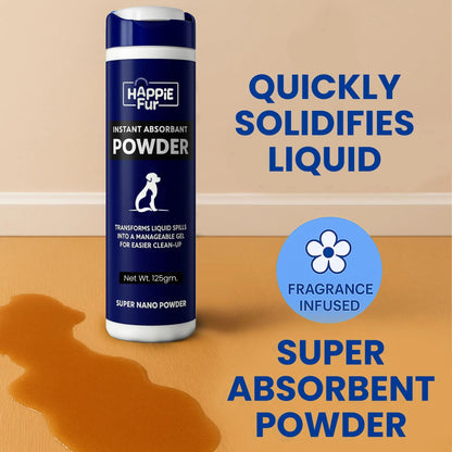 Richpet Super Nano Urine Absorbent Powder (125gm) – Easy Dog Pee Cleaner that Quickly Turns Urine, Vomit & Liquid Messes into Gel for Fast, Hygienic and Odor-Free Cleanup Richpet