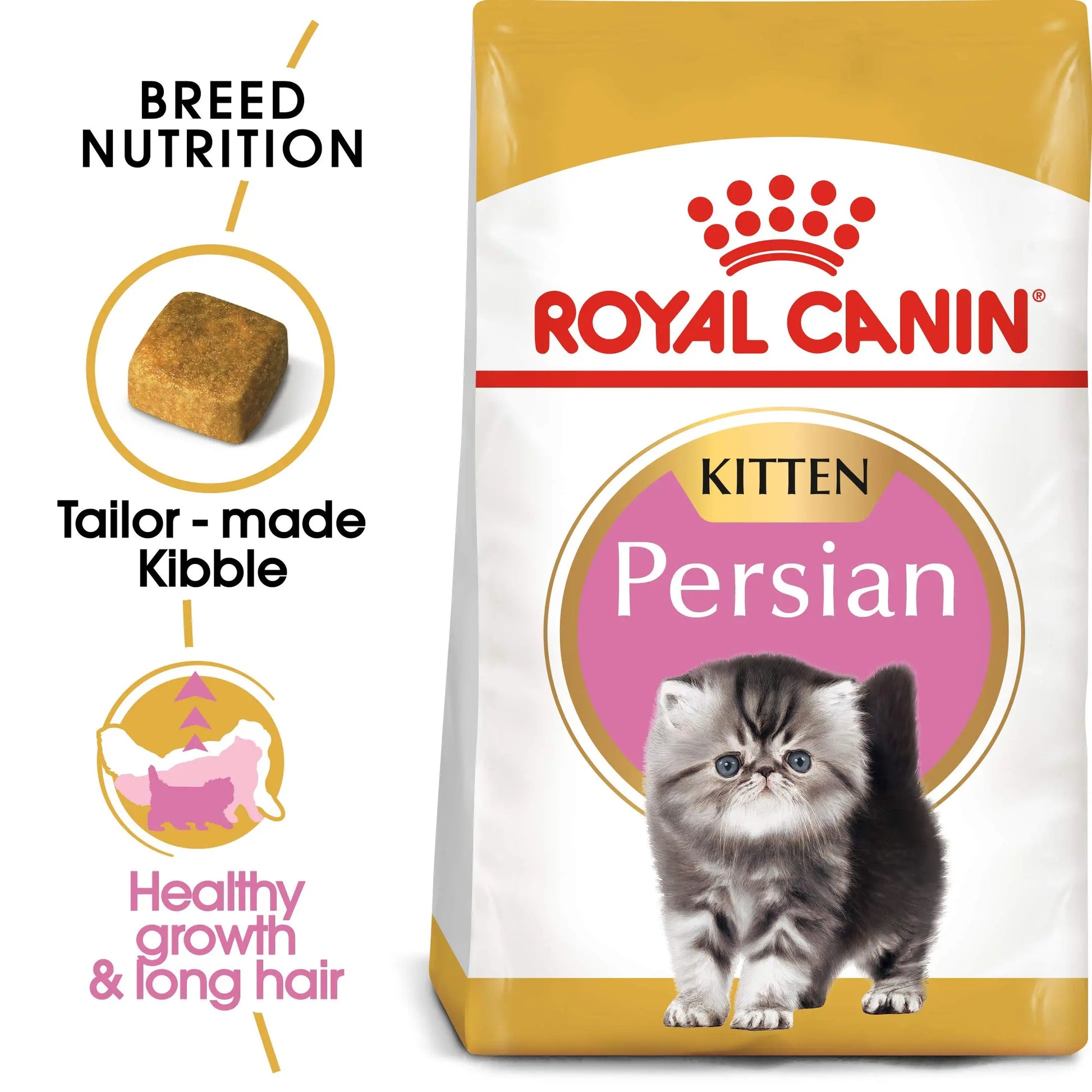 Royal Canin Persian Kitten Food, 400 Grams, Dry Food, Supports Healthy Growth & Long Hair, Digestive Health, and Immunity System ROYAL CANIN