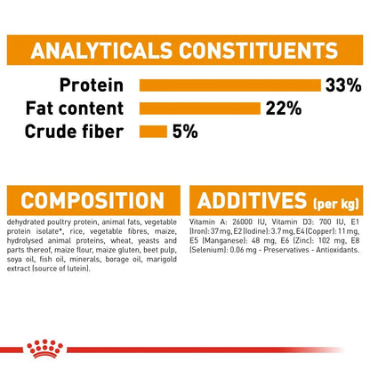 Royal Canin Skin & Hair Care for Adult Cats, 400 Grams, Dry Food with Added Amino Acids, Vitamins, and Omega 3 and 6, Supports Healthy Skin and Shiny Coat, Proven Results in 21 Days ROYAL CANIN