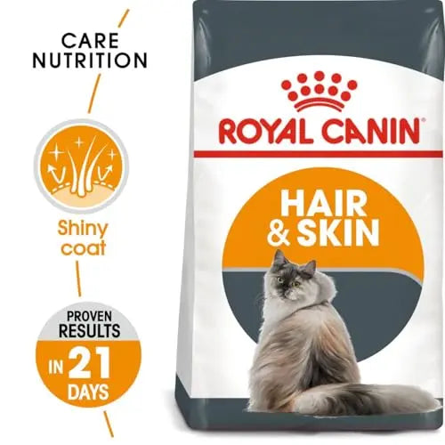 Royal Canin Skin & Hair Care for Adult Cats, 400 Grams, Dry Food with Added Amino Acids, Vitamins, and Omega 3 and 6, Supports Healthy Skin and Shiny Coat, Proven Results in 21 Days ROYAL CANIN