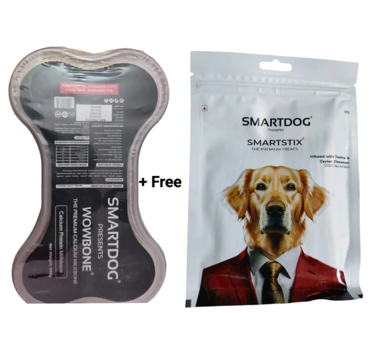 SMARTDOG WowBone Premium Calcium MilkBone Treat for All Breeds with Free Smartstix (Calcium) OHPL