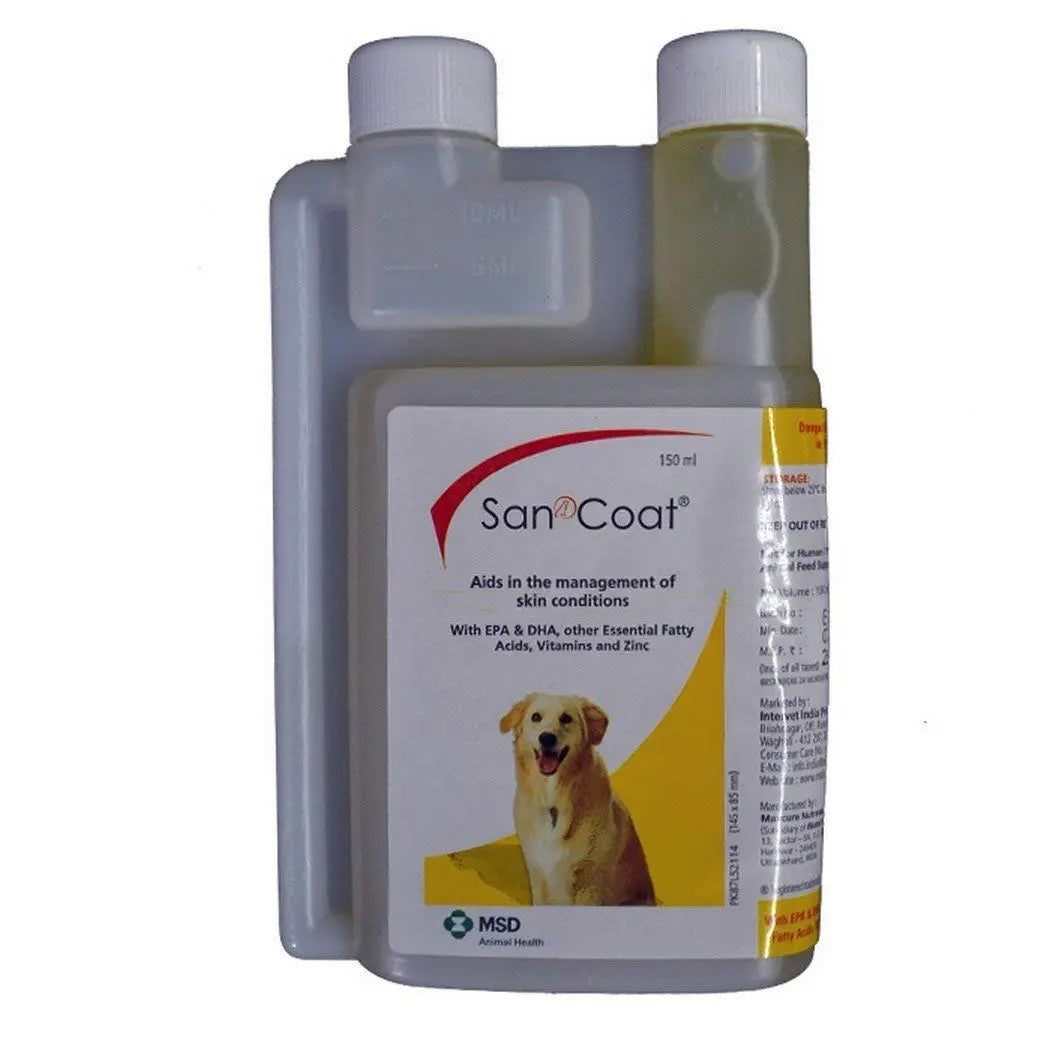 San Coat for Dogs - A Concentrated Fatty Acids Supplement (150ml) MSD