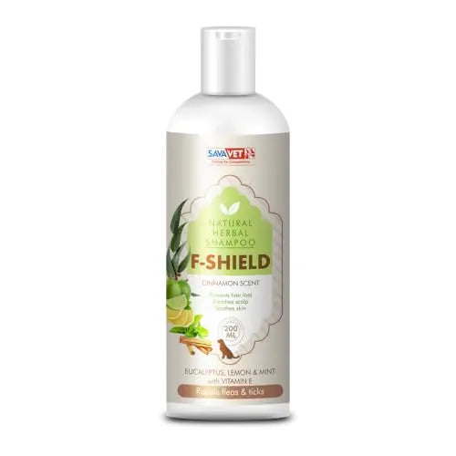 Savavet F-Shield Natural Herbals Shampoo 200ml for Dogs Fifozone