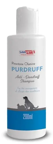 Savavet Purdruff Piroctone Olamine Anti-Dandruff Shampoo for Dogs & Cats, 200ml Fifozone