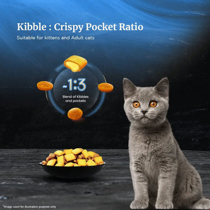 Sheba Kitten and Adult, Irresistible Dry Cat Food, Salmon Flavour, 1.5kg Sheba