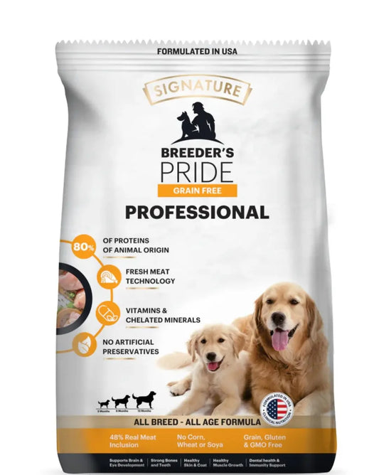 Signature Grain Free Pride Professional Breeder's All Breeds Dog Dry Food 20kg Amanpetshop-