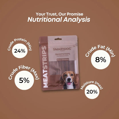 SmartDog Real Chicken Meat Strips Dog Treats, 70g SMARTDOG