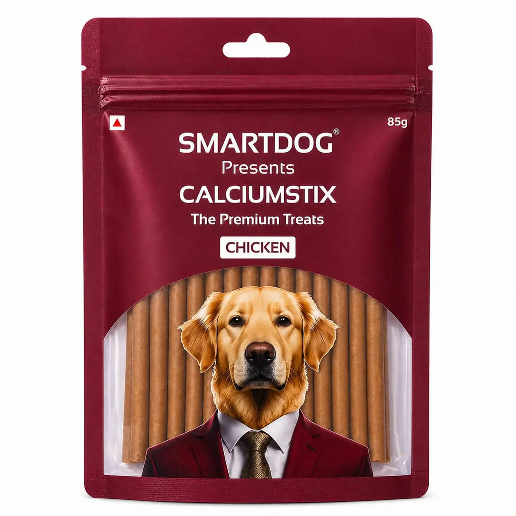 Smartdog CalciumStix for Dogs, Chicken Flavour | Calcium-Rich Soft Chew Sticks for Strong Bones & Teeth | Healthy Dog Treat | All Breeds | 85 g SMARTDOG