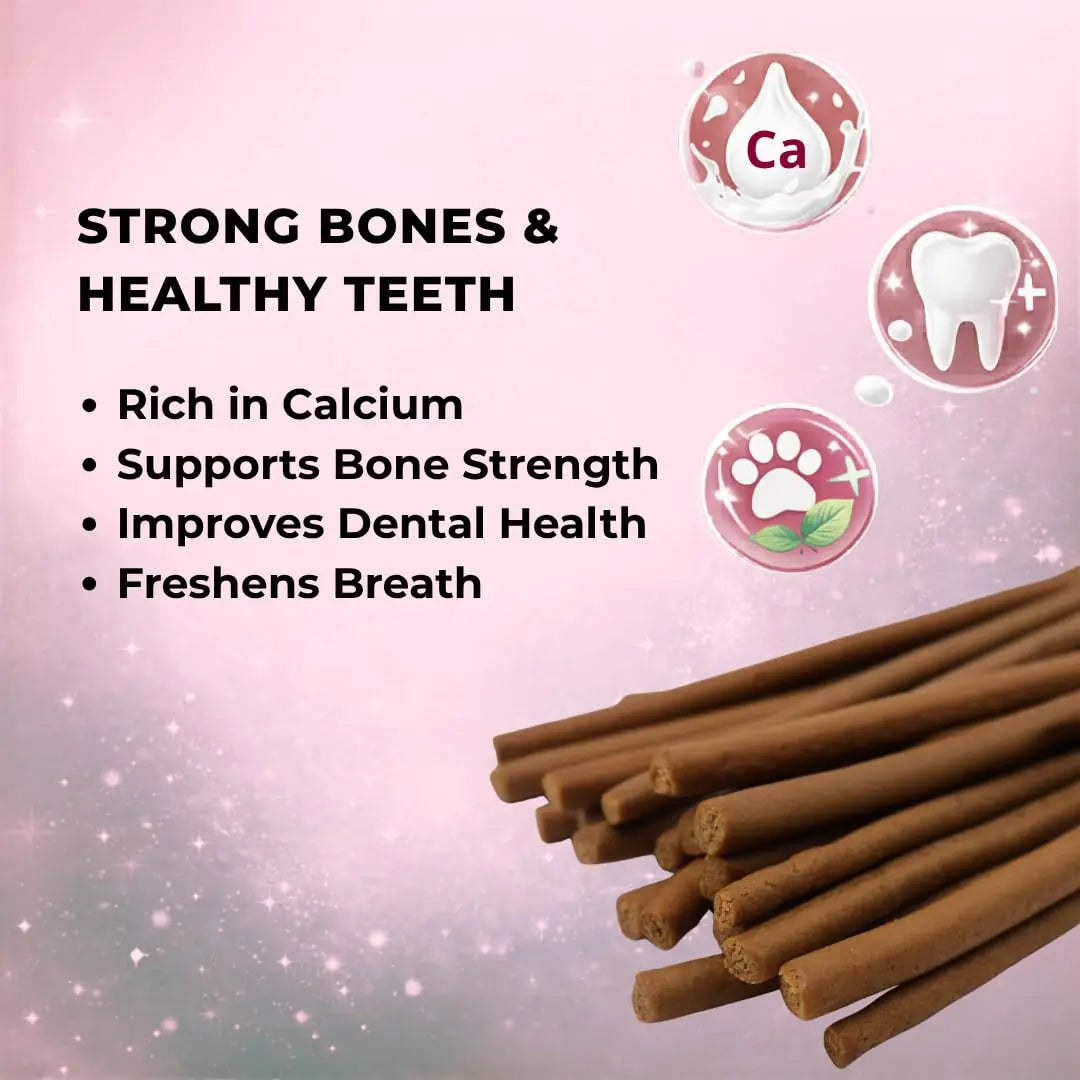 Smartdog CalciumStix for Dogs, Chicken Flavour | Calcium-Rich Soft Chew Sticks for Strong Bones & Teeth | Healthy Dog Treat | All Breeds | 85 g SMARTDOG