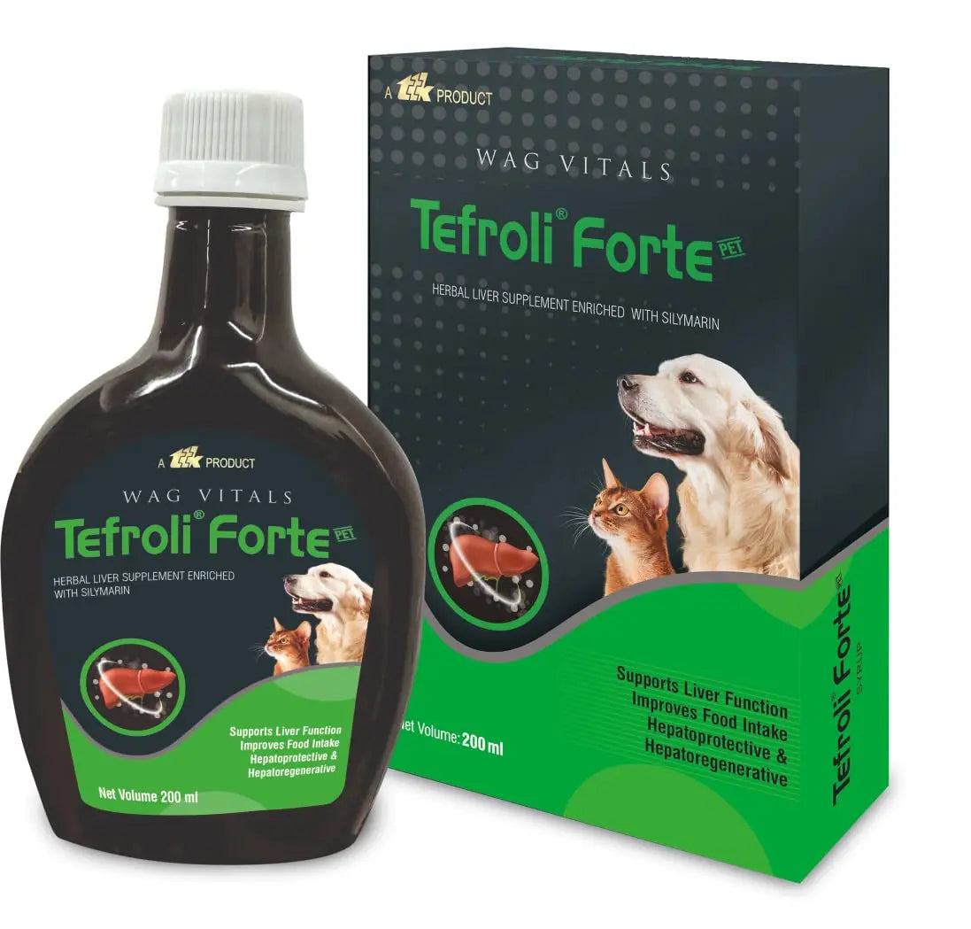 TEFROLI Forte PET Herbal Liver Support Syrup for Dogs & Cats | with Silymarin & Multi-Herbal Hepatoprotective Blend | Supports Liver Function, Appetite, Digestion & Vitality | 200 ml (Pack of 1) TEFROLI