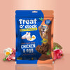 Treat O'CLOCK - Chicken & Egg Treats - Lunch Time Snack - for Dogs, Cats & Pups of All Breeds - Pack of 4 @75 g PETMATE YOUR PAW PARTNER