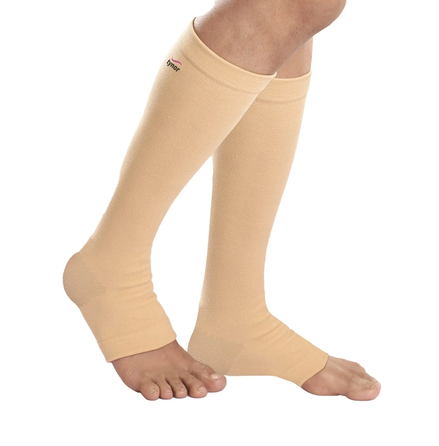 Tynor Compression Stocking Below Knee Classic, Beige, Small, 1 Pair TYNOR