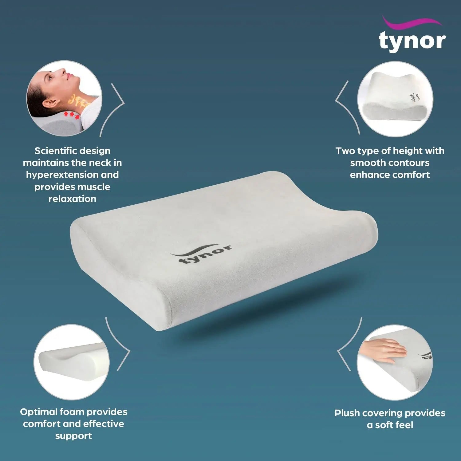 Tynor Universal Contoured Cervical Pillow TYNOR