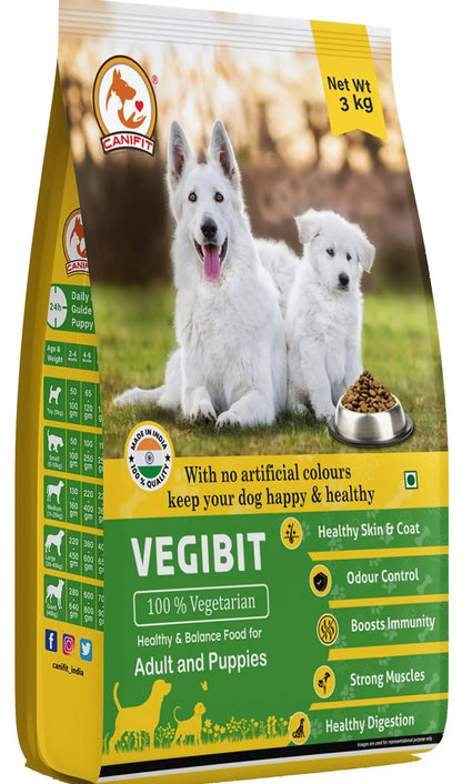 VEGIBIT 100% Vegetarian for Adult & Puppy 3 KG CANIFIT
