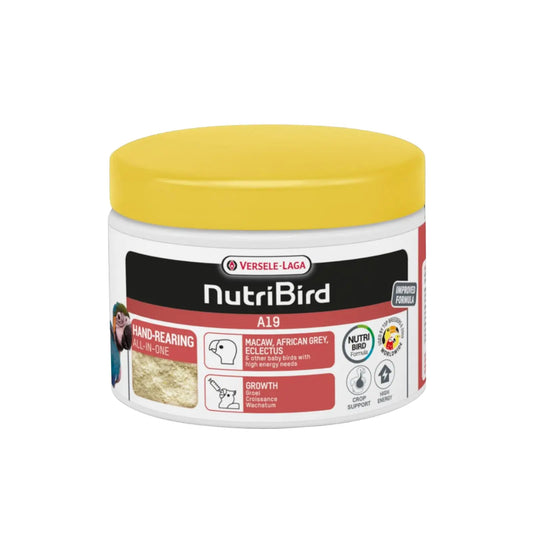 Versele-Laga Nutribird A19 Hand-Rearing Food Powder For Macaws, African Greys, Eclectus Parrots & Other Baby Birds 250Gm Versele-Laga