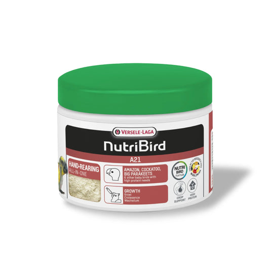 Versele-Laga Nutribird A21 Hand Rearing Food For Amazons, Cockatoos, Large Parakeets And Other Baby Birds 250Gm, Powder Versele-Laga