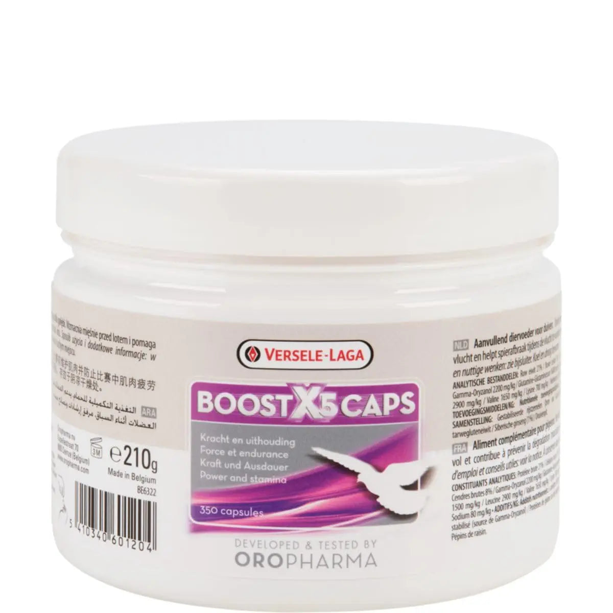 Versele Laga Oropharma Boost X5 Energy mix supporting the muscles in capsules 210gm (350Caps) Versele-Laga