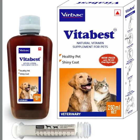 Virbac Vitabest Natural Vitamin Supplement for Dogs 250ml Amanpetshop