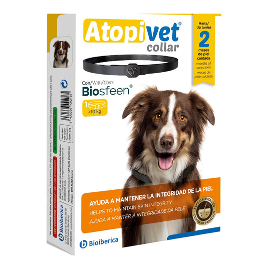 Vivaldis Atopivet Collar - Advanced Solution for Atopic Dermatitis in Dogs, Manages Itching, Hot Spots, Skin Redness, and Inflammation in Medium and Large Dogs(>10 Kg) VIVALDIS