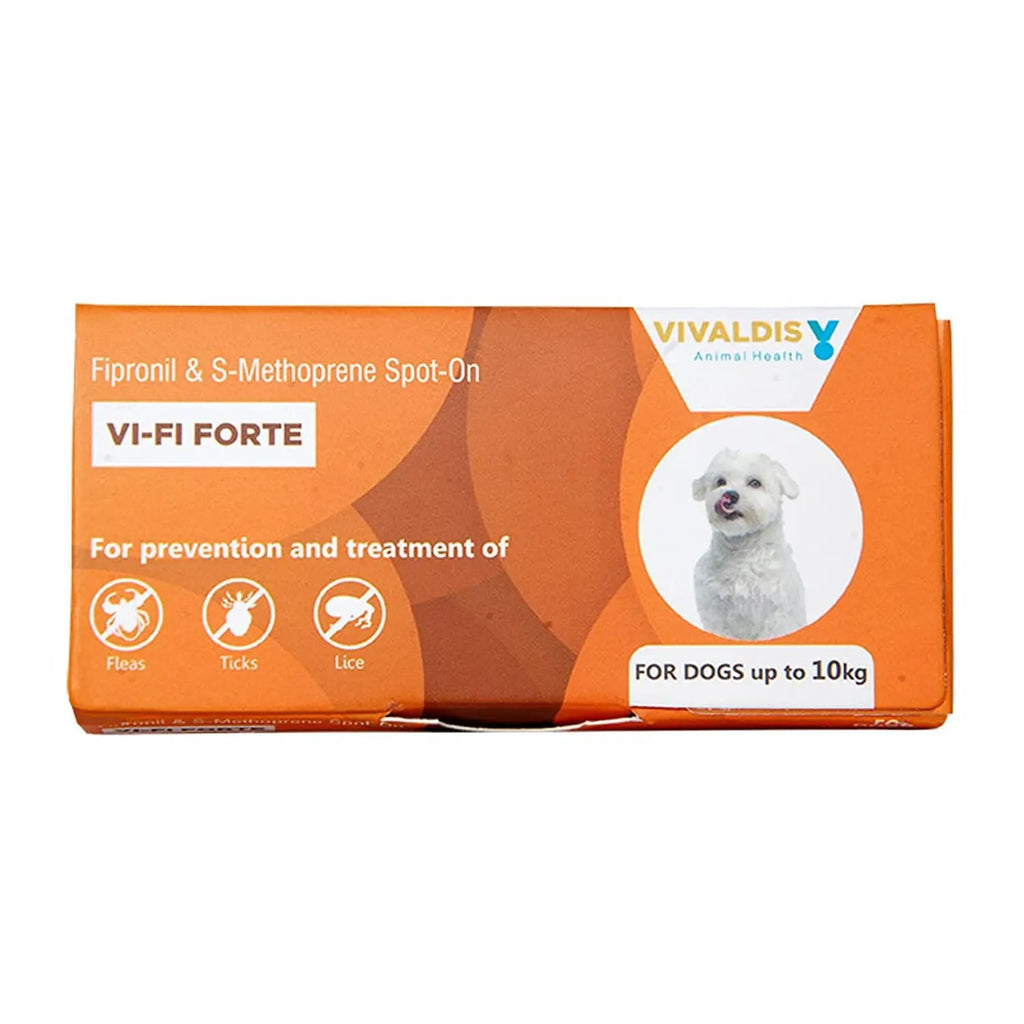 Vivaldis Single Pipette Treatment Of Fleas, Ticks And Chewing Lice Infestation For Dogs Upt 0 - 10Kg VIVALDIS