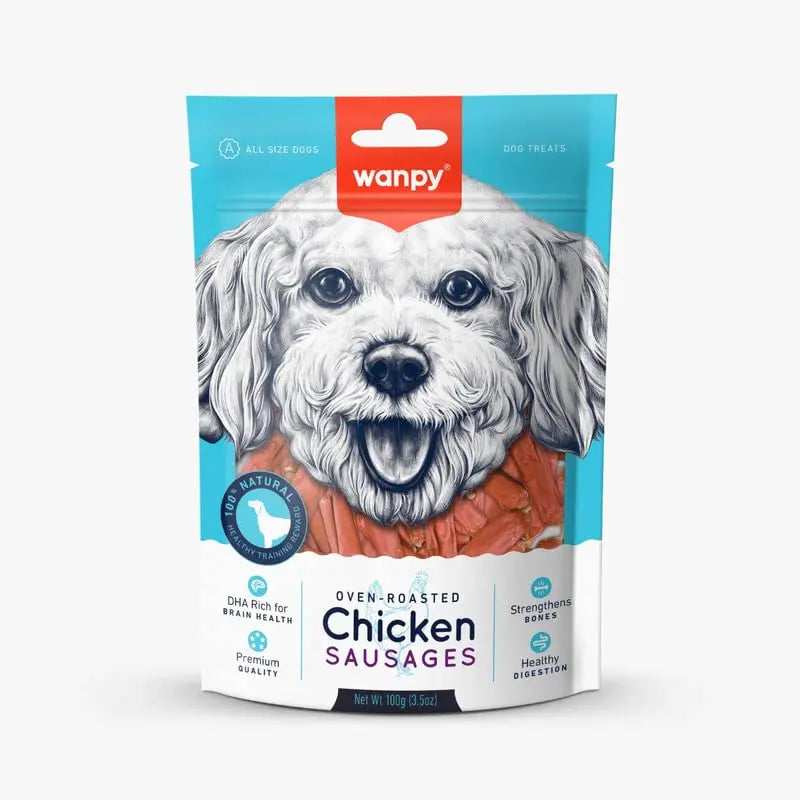 Wanpy Oven - Roasted Chicken Sausages (Pack of 3) Sold by DogsNCats Wanpy