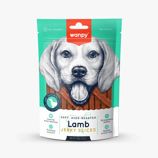 Wanpy Soft Oven - Roasted Lamb Jerky Slices (Pack of 3) Sold by DogsNCats Wanpy