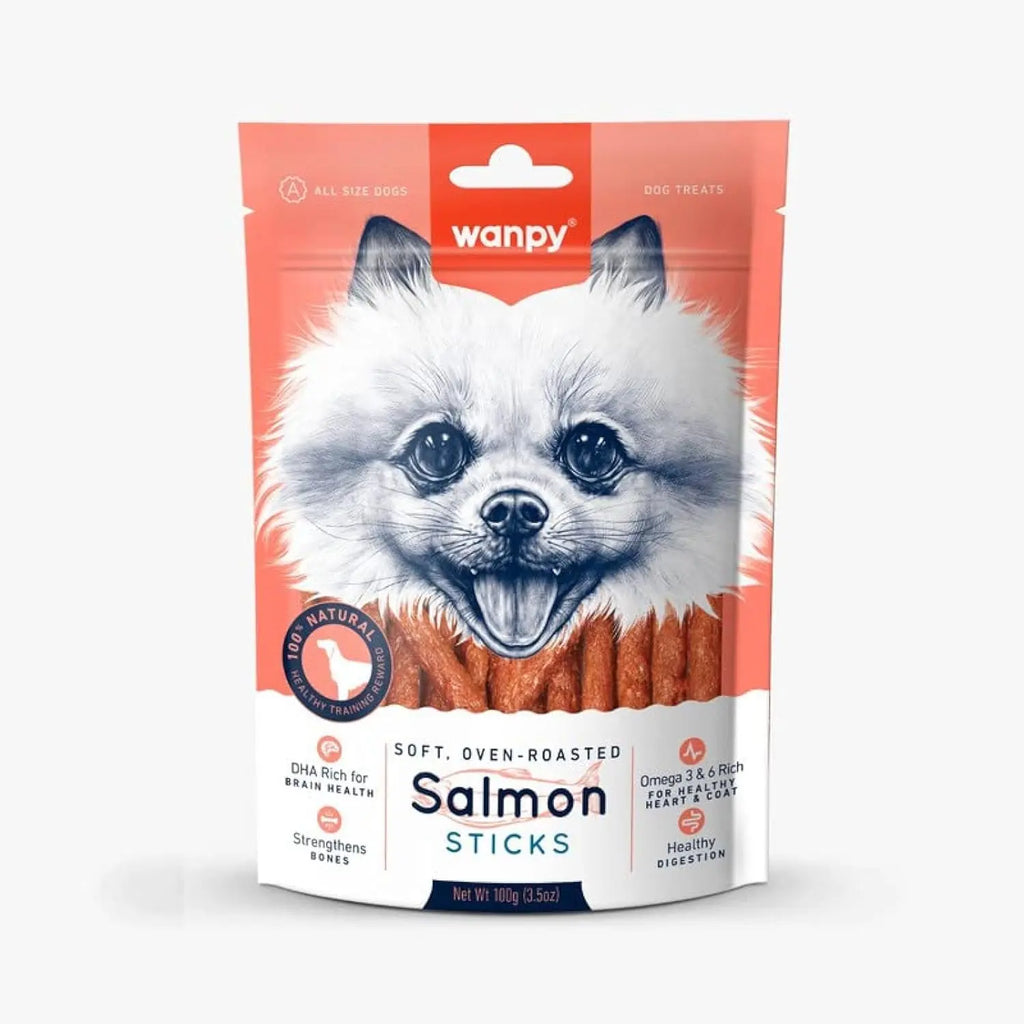 Wanpy Soft Oven - Roasted Salmon Sticks (Pack of 2) Sold by DogsNCats Wanpy