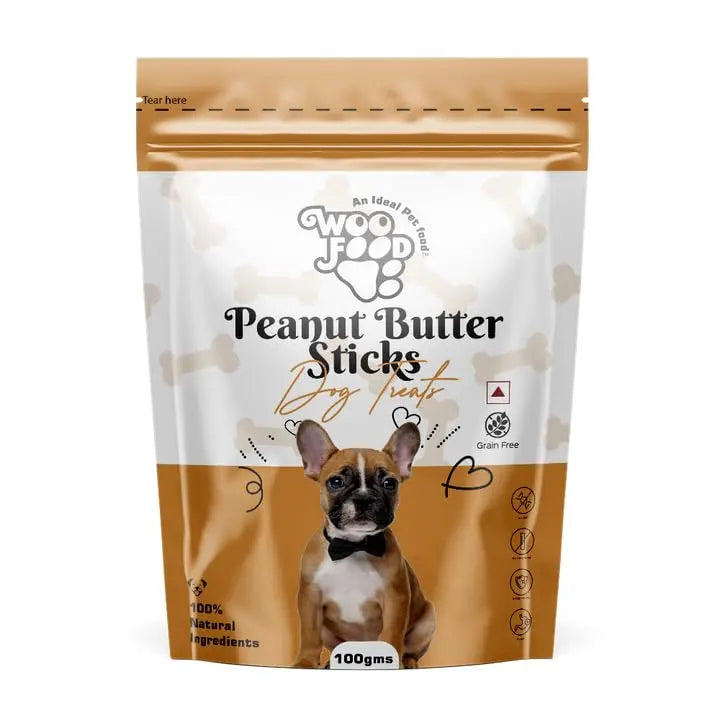 WooFood Peanut Butter Sticks Dog Treats Amanpetshop-